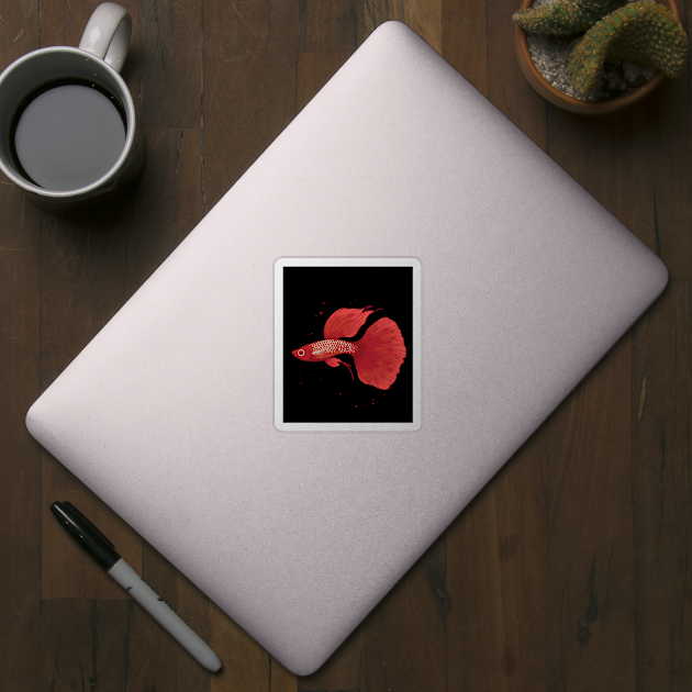 Red Moscow Guppy by CreativeSage
